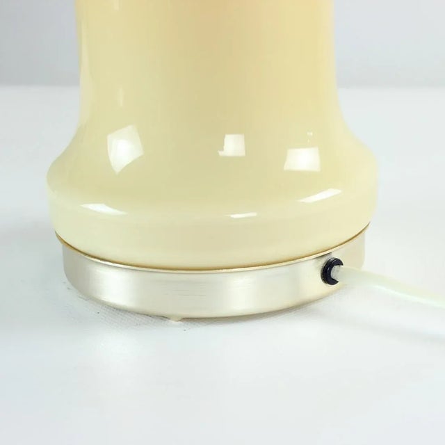 Czechoslovakian Table Lamp in Beige Opaline Glass by Ivan Jakes for Opp Jihlava, 1960s For Sale - Image 11 of 13