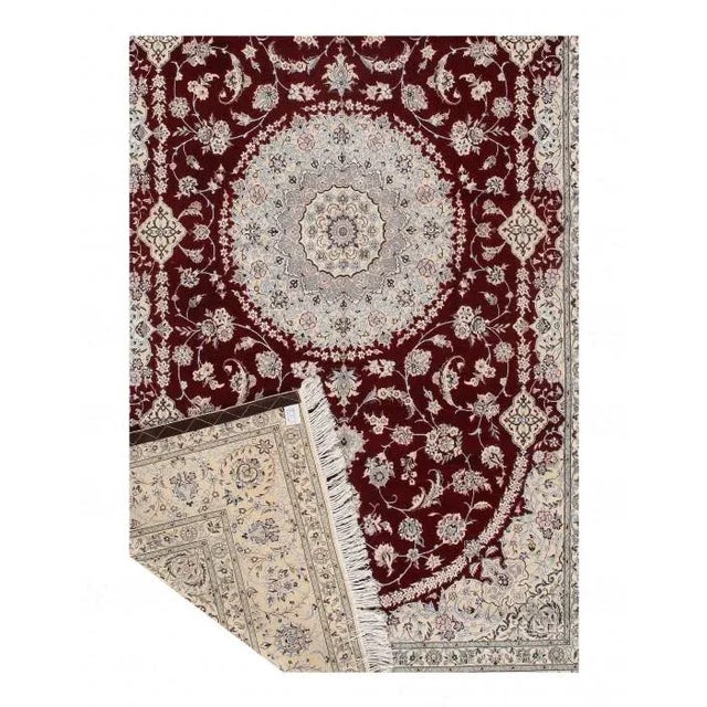 2020s Red Nain Silk & Wool For Sale - Image 4 of 5