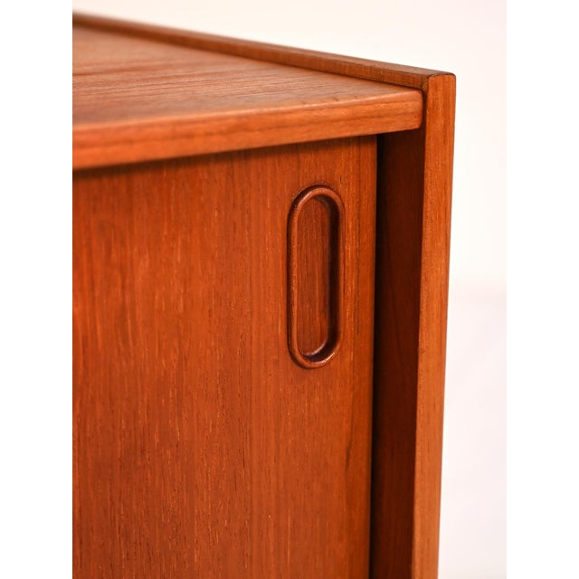 Brown Mid-Century Scandinavian Teak Cabinet, 1950s For Sale - Image 8 of 10