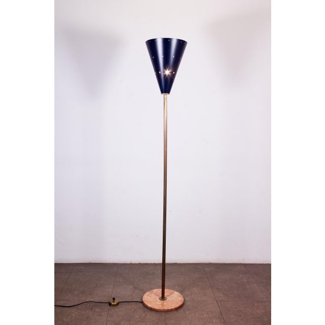 Mid-Century Brass and Marble Floor Lamp attributed to Ostuni for Oluce, 1950s For Sale - Image 13 of 13