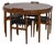 Mid-Century Teak Dining Table & Chairs by Hans Olsen for Frem Røjle, Denmark, 1960s, Set of 5 For Sale