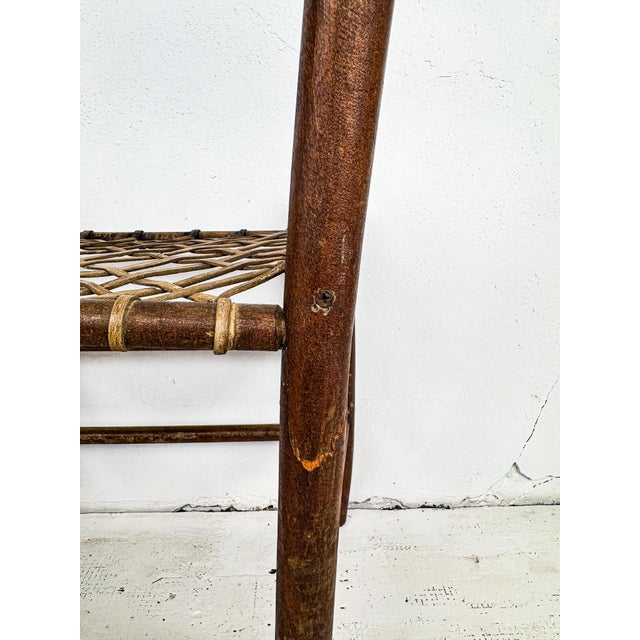 19th Century Primitive Woven Rawhide Chairs, Set of Four For Sale - Image 13 of 17