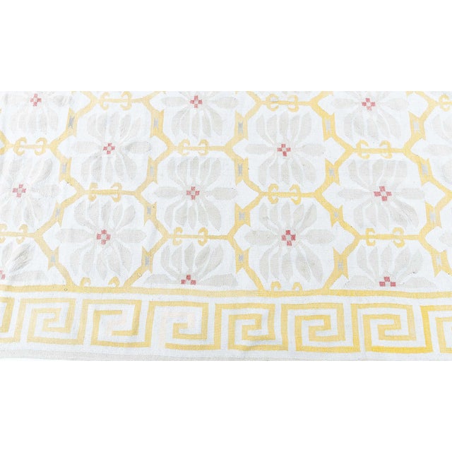 Textile Doris Leslie Blau Vintage Indian Dhurrie Rug For Sale - Image 7 of 9