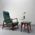 1960s Mid-Century Model 829 High-Back Lounge Chair and Ottoman in Teak and Green Upholstery by Gio Ponti for Cassina, Italy, 1960s, Set of 2 For Sale - Image 5 of 18