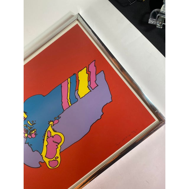 "Remembering the Flight" Peter Max Signed Framed Serigraph Ed. 264/300 For Sale - Image 9 of 10