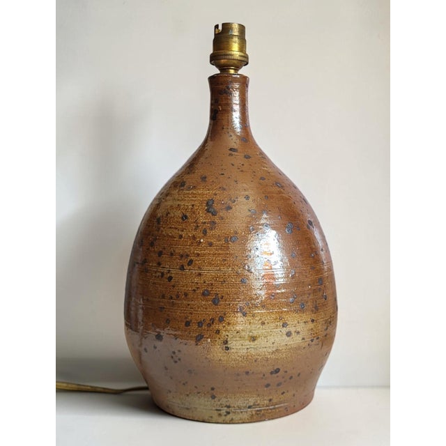 Brutalist Pyrite Stoneware Lamp by Bodin La Borne, 1970s For Sale - Image 3 of 10