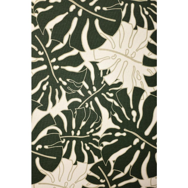 Mid-Century Modern Danish Modern Rocking Chair in Wood and Monstera Leaf Pattern Fabric, 1960s For Sale - Image 3 of 17