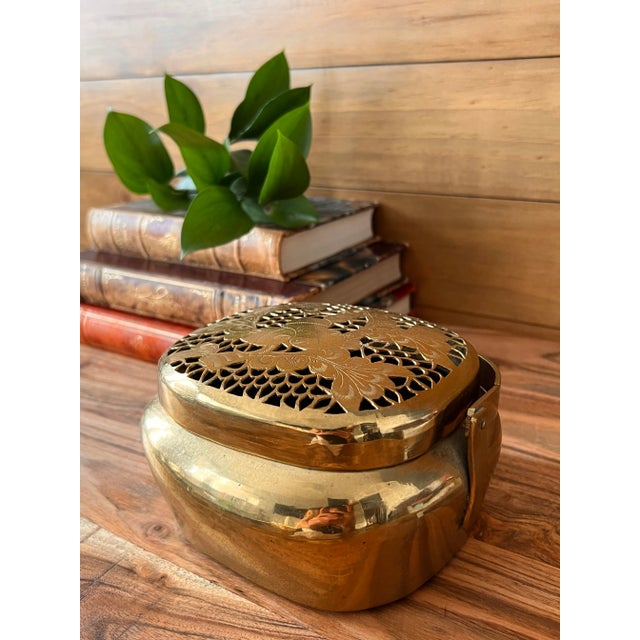 Brass Antique Mid 19th Century Chinese Brass Handwarmer For Sale - Image 8 of 9