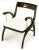 Traditional Mahogany and Brass Open-Back Armchair For Sale - Image 3 of 10