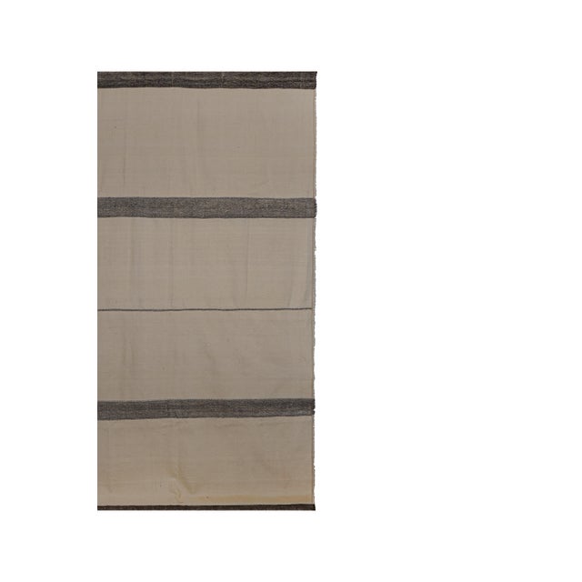 Mid-Century Modern Turkish Organic Hemp Sisal Kilim Rug 10'2'' X10'6'' For Sale - Image 3 of 11