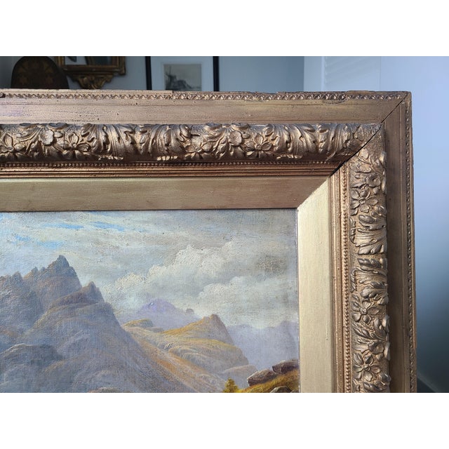 Antique Victorian Oil Painting English Landscape in Cumberland For Sale - Image 11 of 16