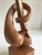 1960s Carved Wood Sculpture of Woman Figure Mounted on Wood Pedestal For Sale In New York - Image 6 of 7