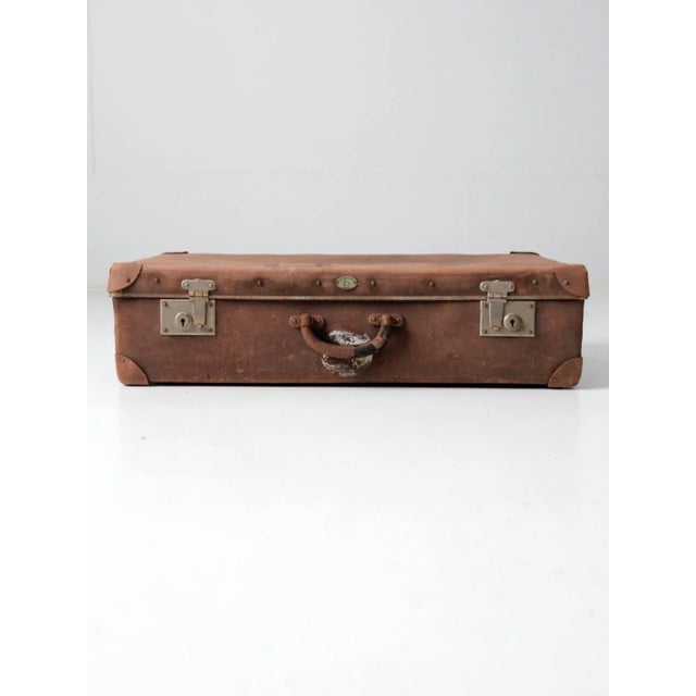 Vintage Echt Vulkanfiber Suitcase For Sale - Image 11 of 11