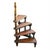 Library Staircase in Leather and Wood, 1900 For Sale - Image 5 of 7