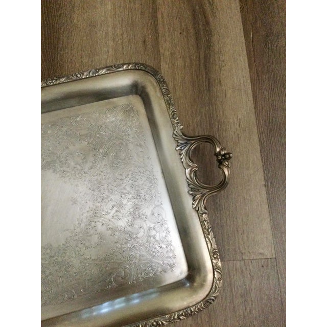 Vintage Wilcox International Silver Beverly Manor Tea Tray For Sale In Orlando - Image 6 of 7