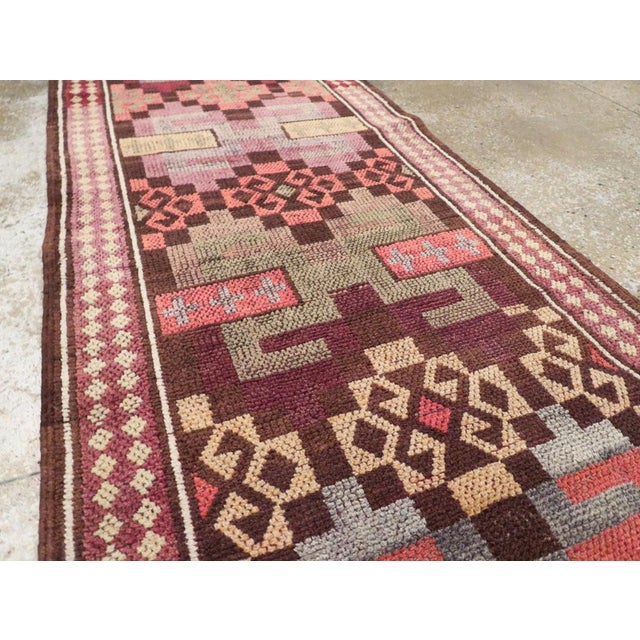 Mid 20th Century Galerie Shabab Collection Mid-20th Century Turkish Anatolian Long Runner For Sale - Image 5 of 9