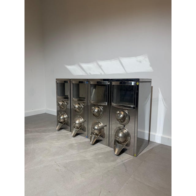 Glass Industrial Coffee Silos in Stainless Steel, Set of 4 For Sale - Image 7 of 8