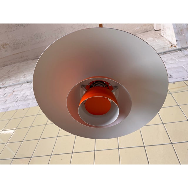 Louis Poulsen Red PH 4/3 Pendant Lamp by Poul Henningsen for Louis Poulsen, 1960s For Sale - Image 4 of 7