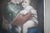 Textile Late 19th C. Antique Silk Print of Madonna Della Seggiola by Raphael in Gold Gilded Wood Frame For Sale - Image 7 of 16