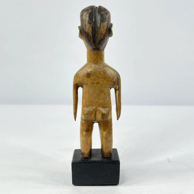 Early 20th Century Early 20th Century Ewe Wooden Doll on Custom Base Ghana For Sale - Image 5 of 6