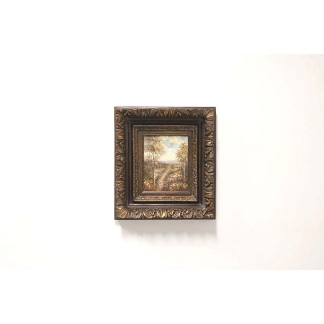 Mid 20th Century Oil Impasto Painting on Canvas - Landscape Overlooking Ocean - Unsigned For Sale - Image 9 of 10