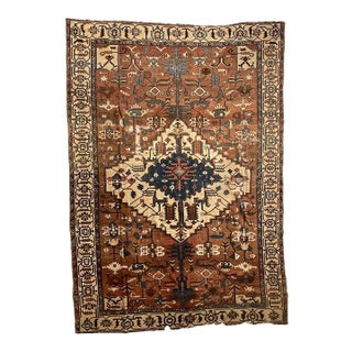 Antique Bakshayesh Artistic TRIBAL Amber hues True Gem Rug 9.6 x 13.7 For Sale