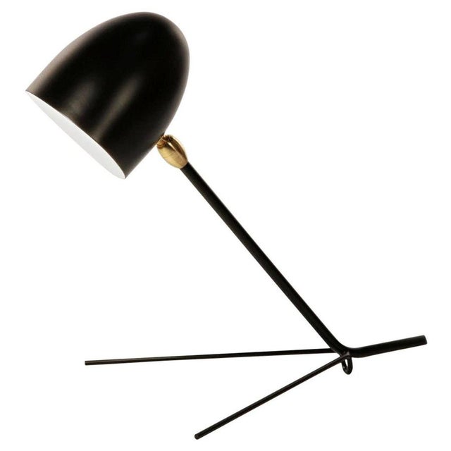 Mid-Century Modern Black Cocotte Table Lamp by Serge Mouille For Sale - Image 11 of 11
