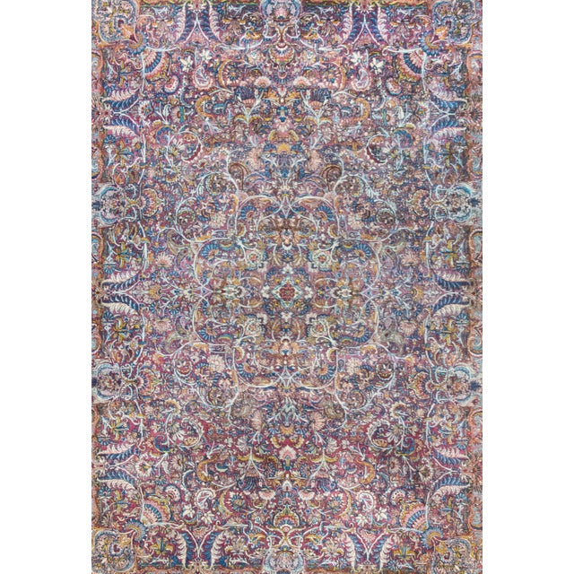 Persian Early 20th Century Persian Kirman Rug For Sale - Image 3 of 15