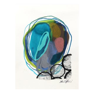 7.10.24 #12 - Colorful Abstract Watercolor Minimalist Painting Original Artwork by Shiri Phillips For Sale