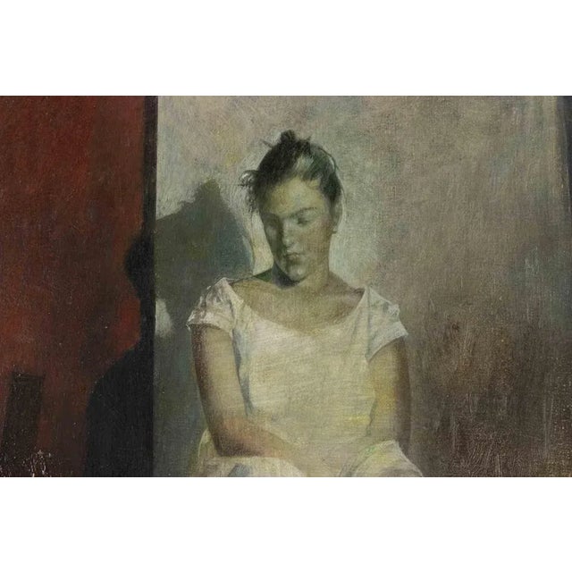 Giorgio Scalco, Ritrattino di Ginny, Oil Painting, 1983 For Sale - Image 6 of 6