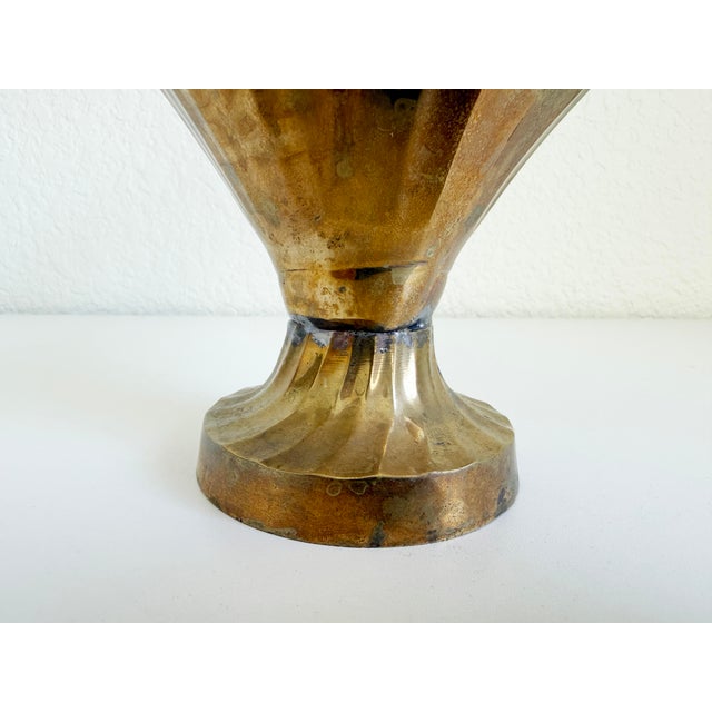 Hollywood Regency Flared Leaf Jardinière or Centerpiece Bowl, Mid-20th Century For Sale - Image 9 of 12