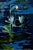 "Where the Water Dreams" A mysterious, dreamlike botanical landscape where water, shadow, and light become one. Deep blues...