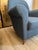 Blue Set of Mid-Century Italian Blue Cotton Armchairs, 1950 For Sale - Image 8 of 16