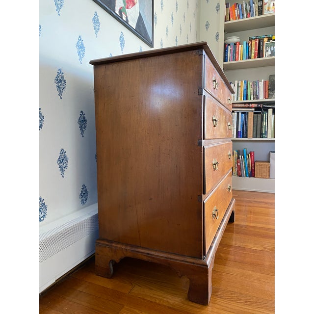Wood Antique Early 1800s New England Neoclassical Cherry Chest of Drawers, Likely Connecticut River Valley For Sale - Image 7 of 13
