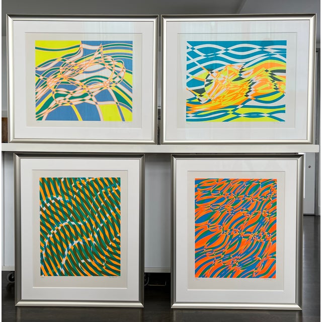 1970 Stanley William Hayter Aquarius Suite Set of 4 Framed Screenprints For Sale - Image 13 of 13