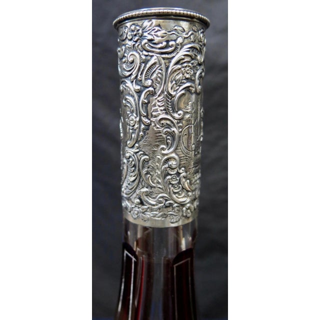 Glass Vintage Early 20th Century Bohemian Decanter For Sale - Image 7 of 11