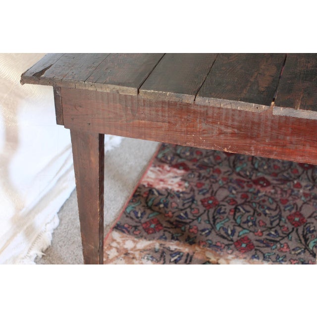 Brown Very Large Antique Farmhouse or Harvest Table For Sale - Image 8 of 18