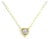 10K Yellow Gold Plated .925 Sterling Silver 1/10 Cttw Miracle Set Round Diamond Heart Shape 18" Pendant Necklace (K-L Color, I2-I3 Clarity) For Sale