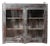 Mid 20th Century Rustic Indian Glass-Front Cabinet With Distressed Paint For Sale
