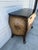 Vintage Louis XV Style Floral Painted Bombe Chest of Drawers With Black Top For Sale In New York - Image 6 of 12