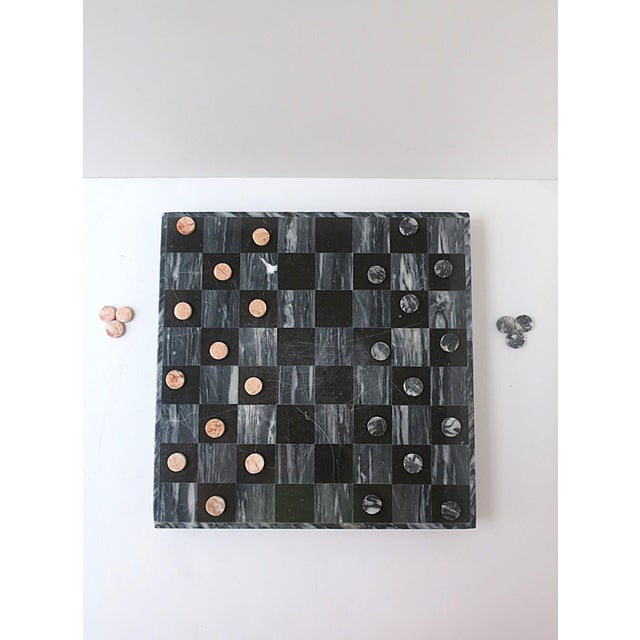 Marble Backgammon and Checkers Game Boardgame Set For Sale - Image 9 of 13