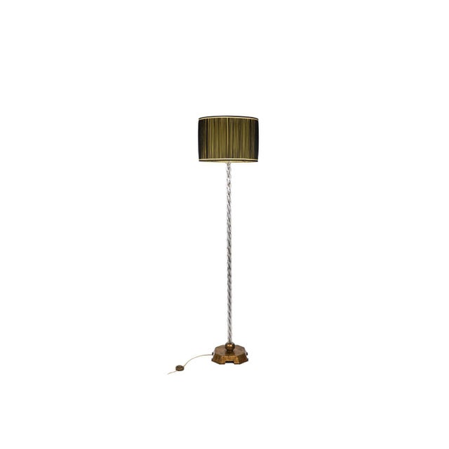 Floor Lamp in Glass and Gilded Metal from Maison Baguès, 1950s For Sale - Image 10 of 10