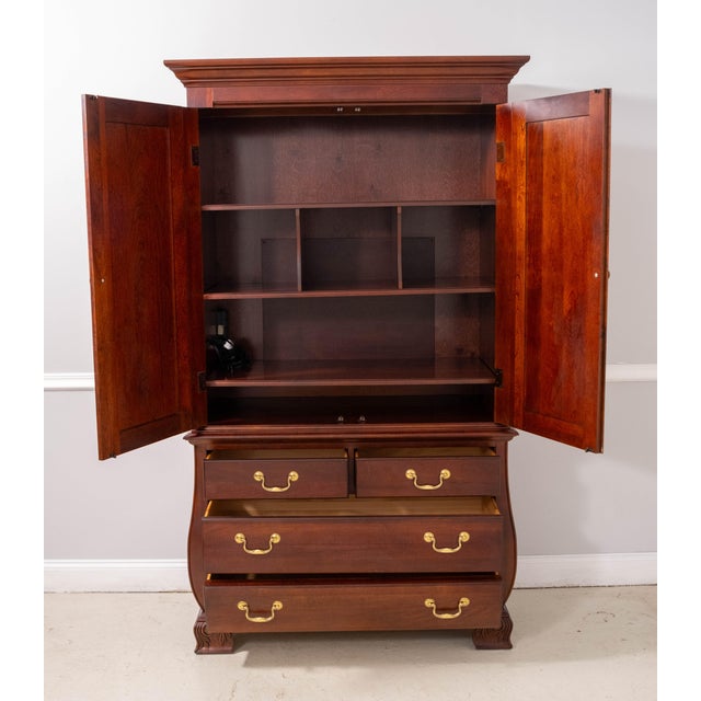 Traditional Pennsylvania House Cherry Fitted Interior Bedroom Armoire For Sale - Image 3 of 18
