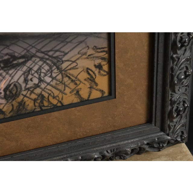 Pastel Portrait of a Woman in a Black Lace Mantilla, Signed R. Casas, Reframed With Museum Glass For Sale - Image 9 of 14