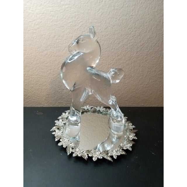 GORGEOUS Viking Clear Glass 10" Stag Horse Figurine This GORGEOUS VTG Viking Clear Glass 10" Stag Horse Figurine is a...