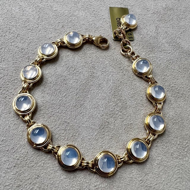 Contemporary Syna Yellow Gold Moon Quartz Bracelet For Sale - Image 3 of 8