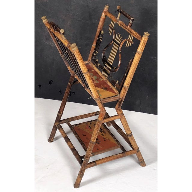 English Bamboo Canterbury Music Rack or Magazine Stand For Sale In Austin - Image 6 of 13