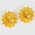 1990s Carven Gilt Metal Clip Earrings Carved Sun For Sale - Image 5 of 7