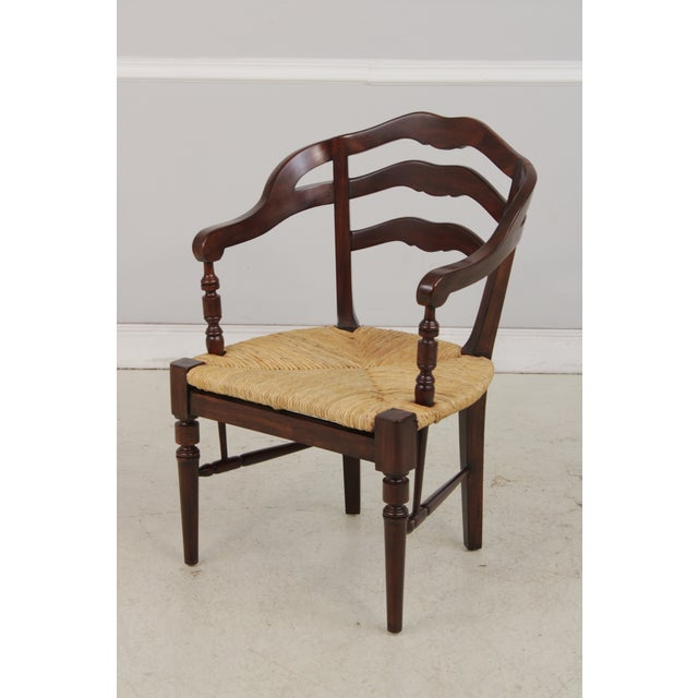 Pair of Rush Seat Barrel Back Chairs For Sale - Image 4 of 16