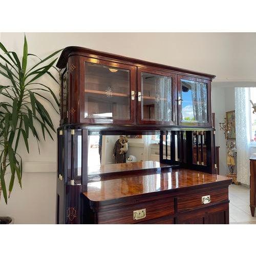 Art Nouveau Credenza Bookcase For Sale - Image 5 of 18